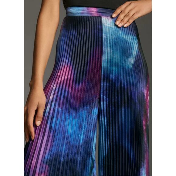 L'IDEE Bisous Pleated High Waisted Trouser Pants Women's 14‎ Galaxy Artsy Unique - Picture 4 of 15